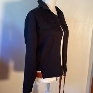 Belgian Brand CKS Black Jacket with Athletic Stripe Detail